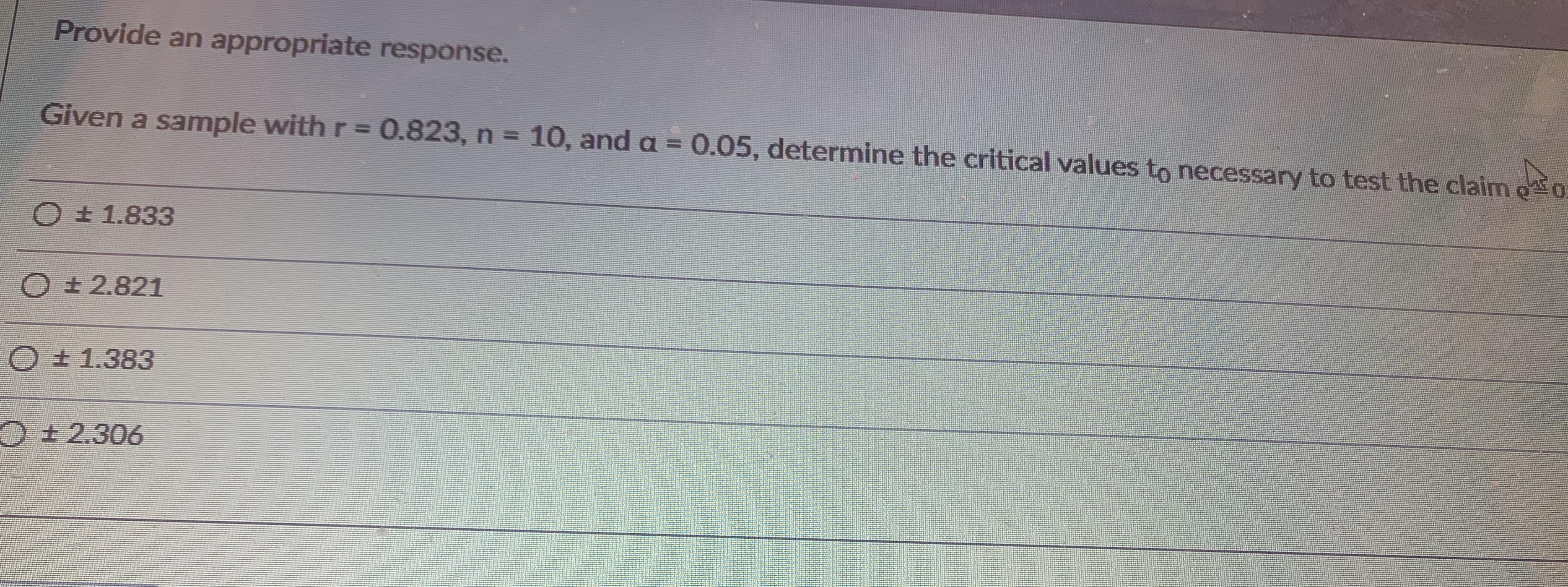 Help with question 190 please show how it's done Provide an appropriate