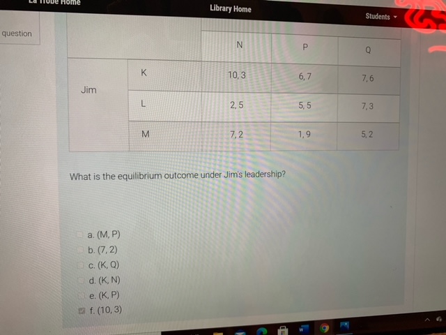 HAND . boredau/mod/qu >/review.php?attempt= 111925278amid=4-483723 LA TROBE UNIVERSITY La Trobe Home Mark