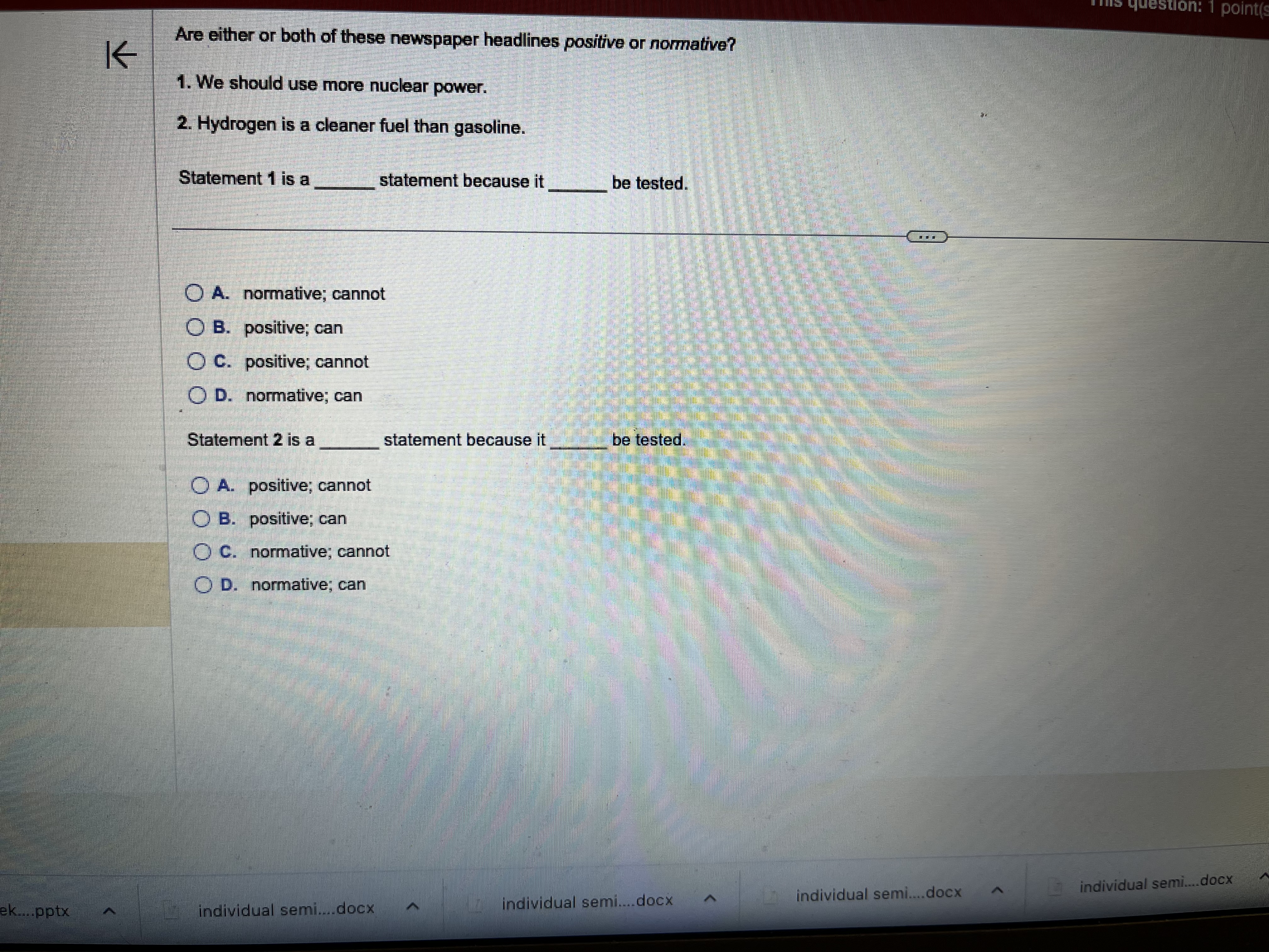 possible Subm Victor currently produces nuts and bolts at point A in