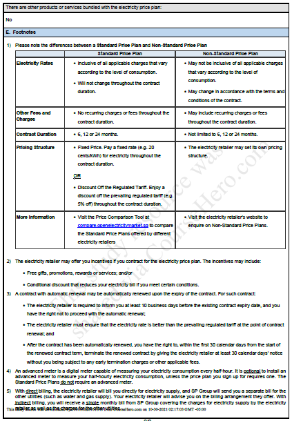 Retaller. Twas Power Supply Ple Lid B. Electricity Price Plan Information Name