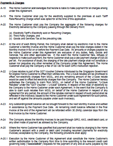 you will receive H you contract for the electriolty price plan (see