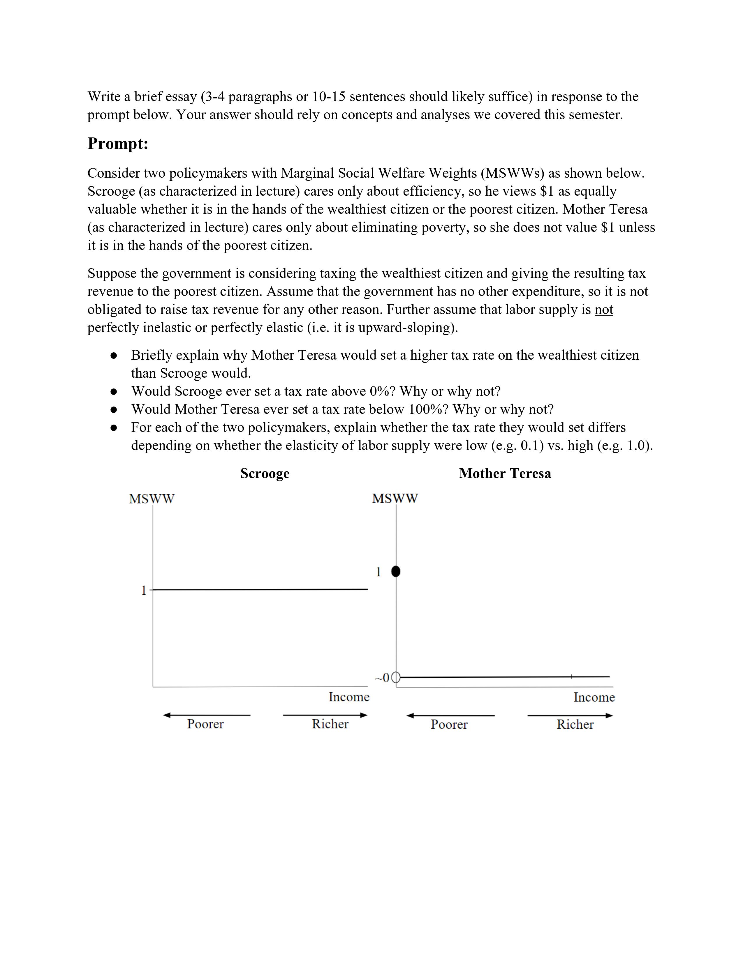 Write a brief essay (3-4 paragraphs or 10-15 sentences should likely