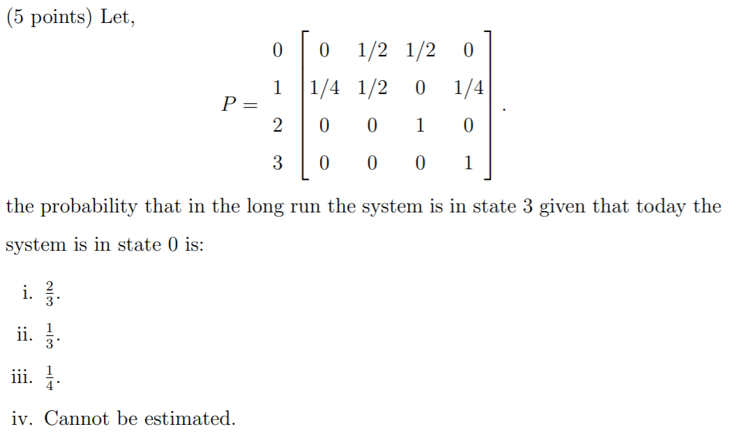 Hello, can someone help me with this please. (5 points) Let, 0