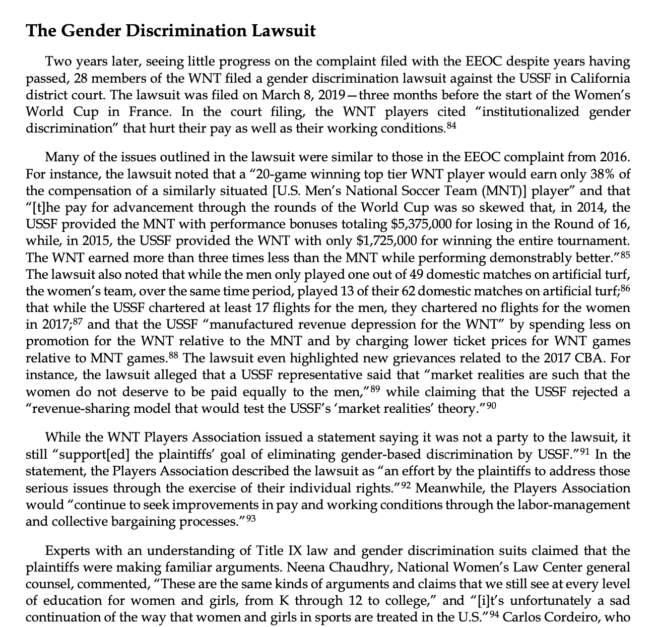  The Gender Discrimination Lawsuit Two years later, seeing little progress on