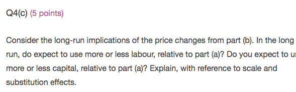 number of cookies you produce is goyerned by the following production function: