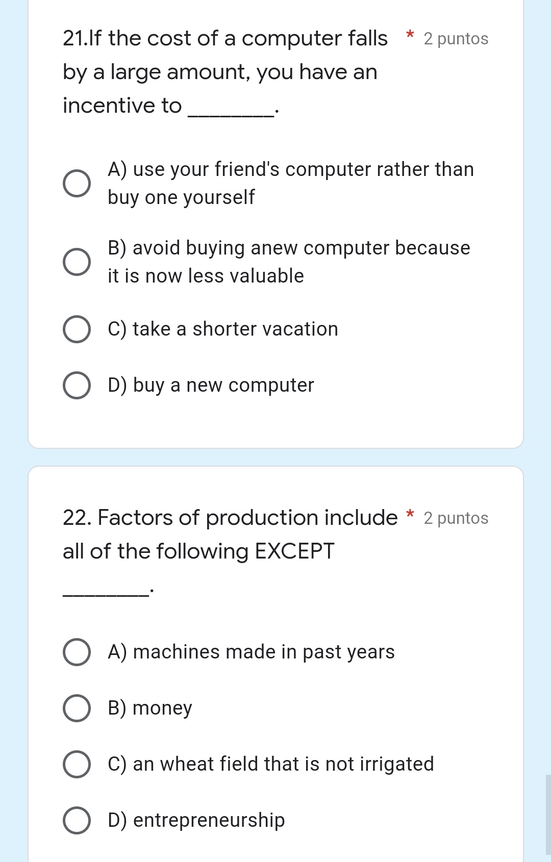 can help me. ? 20. Suppose that for the past * 2