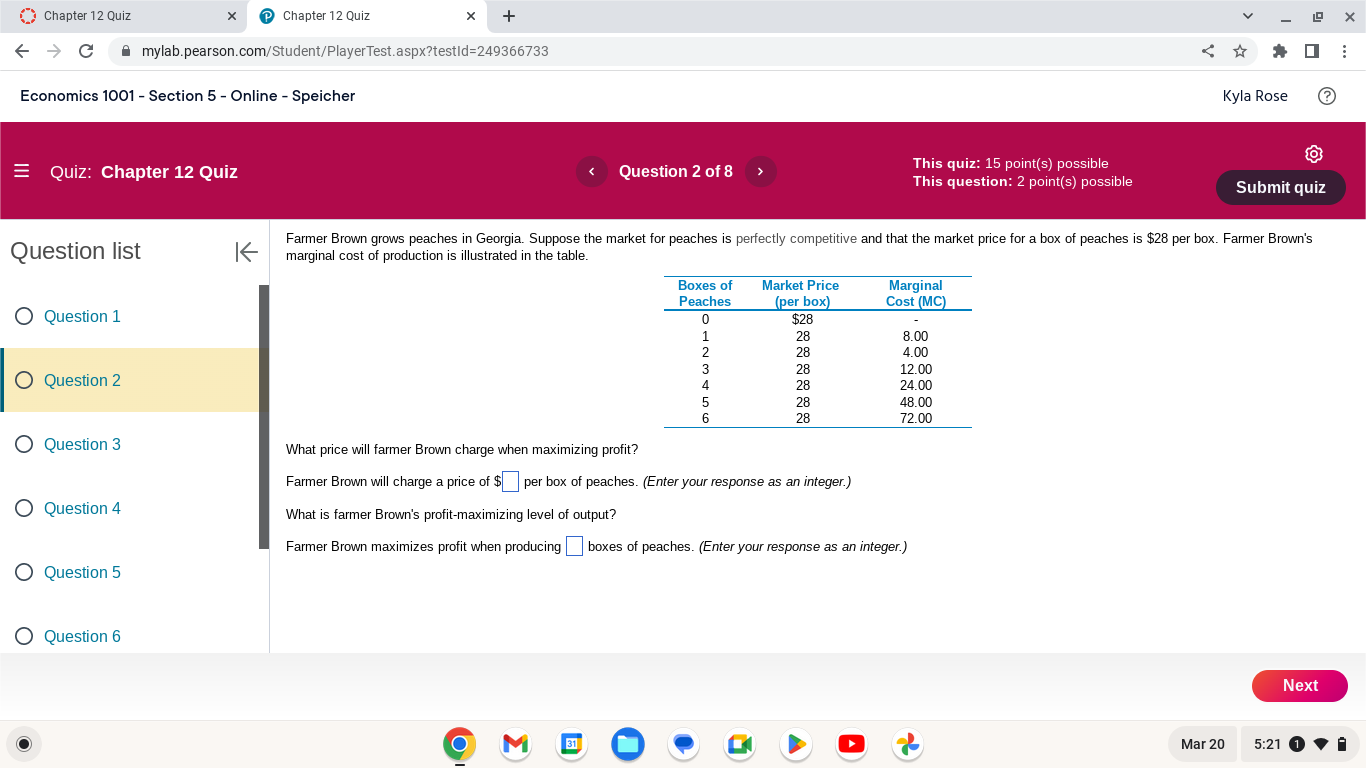  Chapter 12 Quiz X Chapter 12 Quiz X + X C