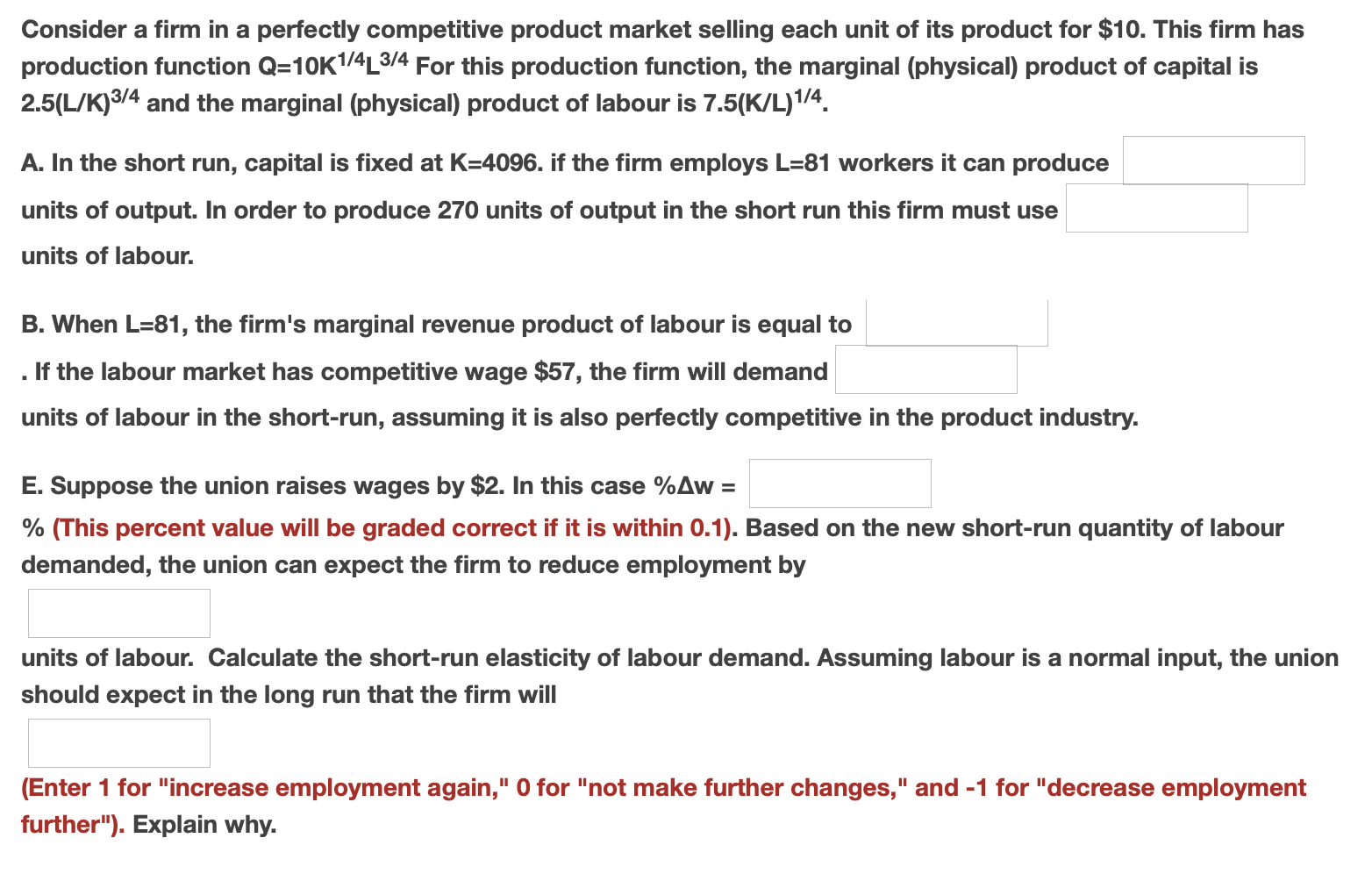 I'm having difficulty with this question. Consider a firm in a perfectly