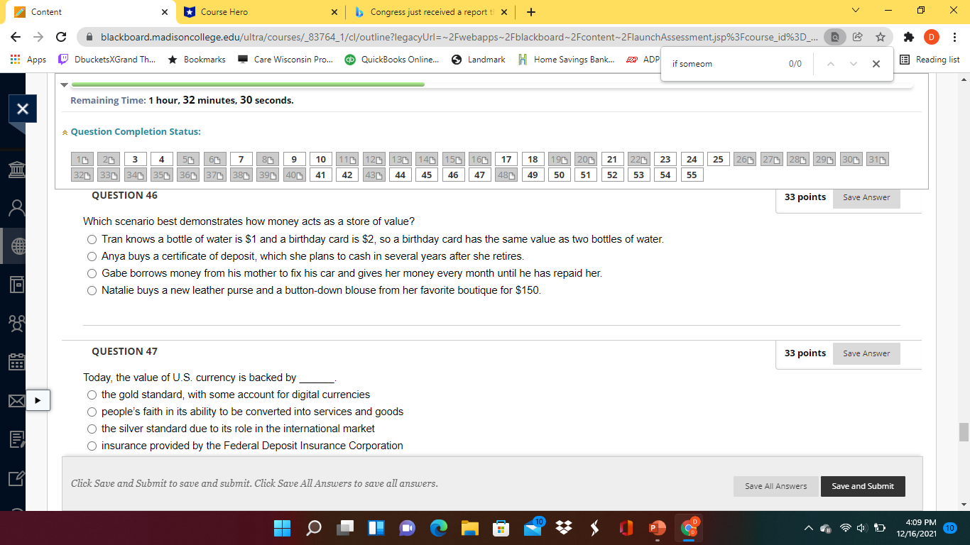 Congress just received a report t X + V X Content