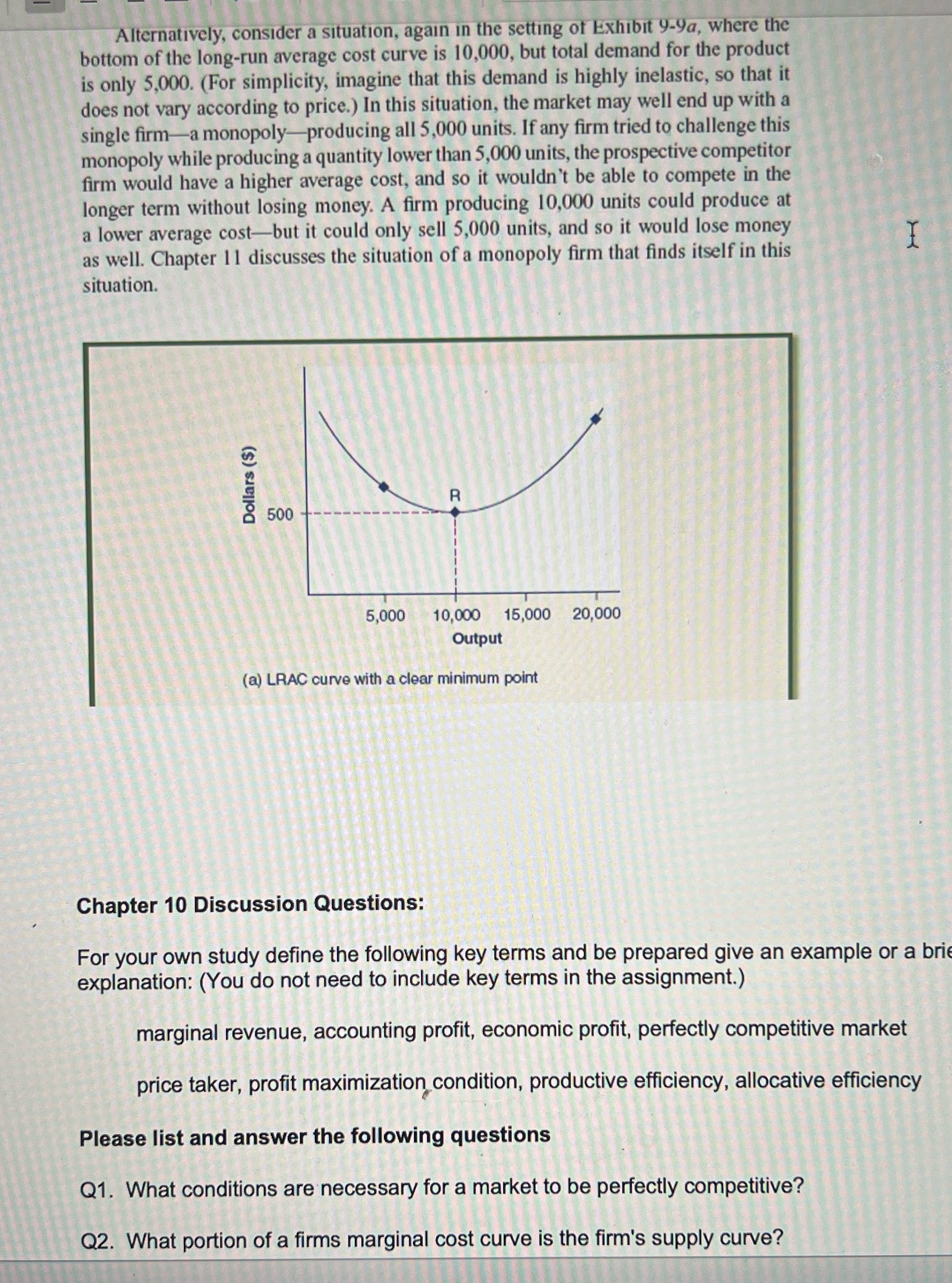 Please answer all questions thanks Alternatively, consider a situation, again in the