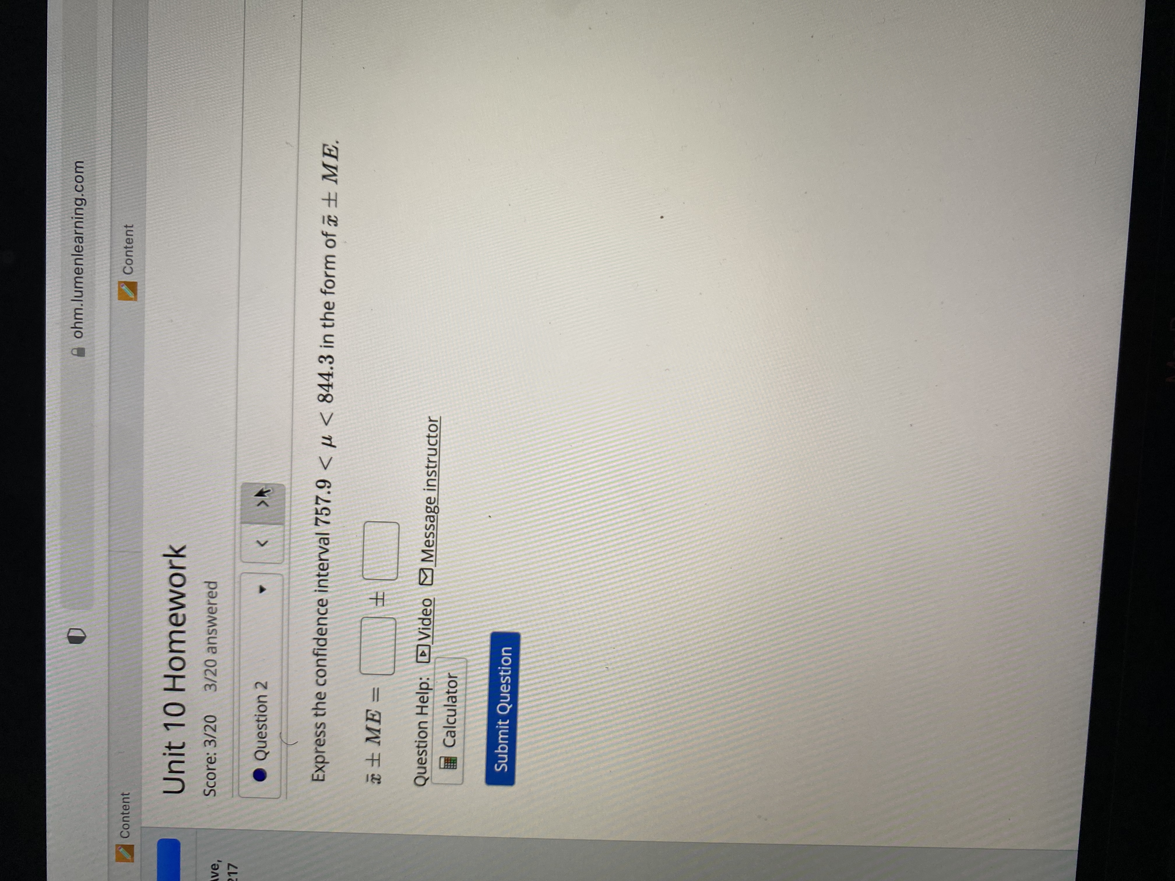 Question 14 You wish to test the following claim (Ha) at a