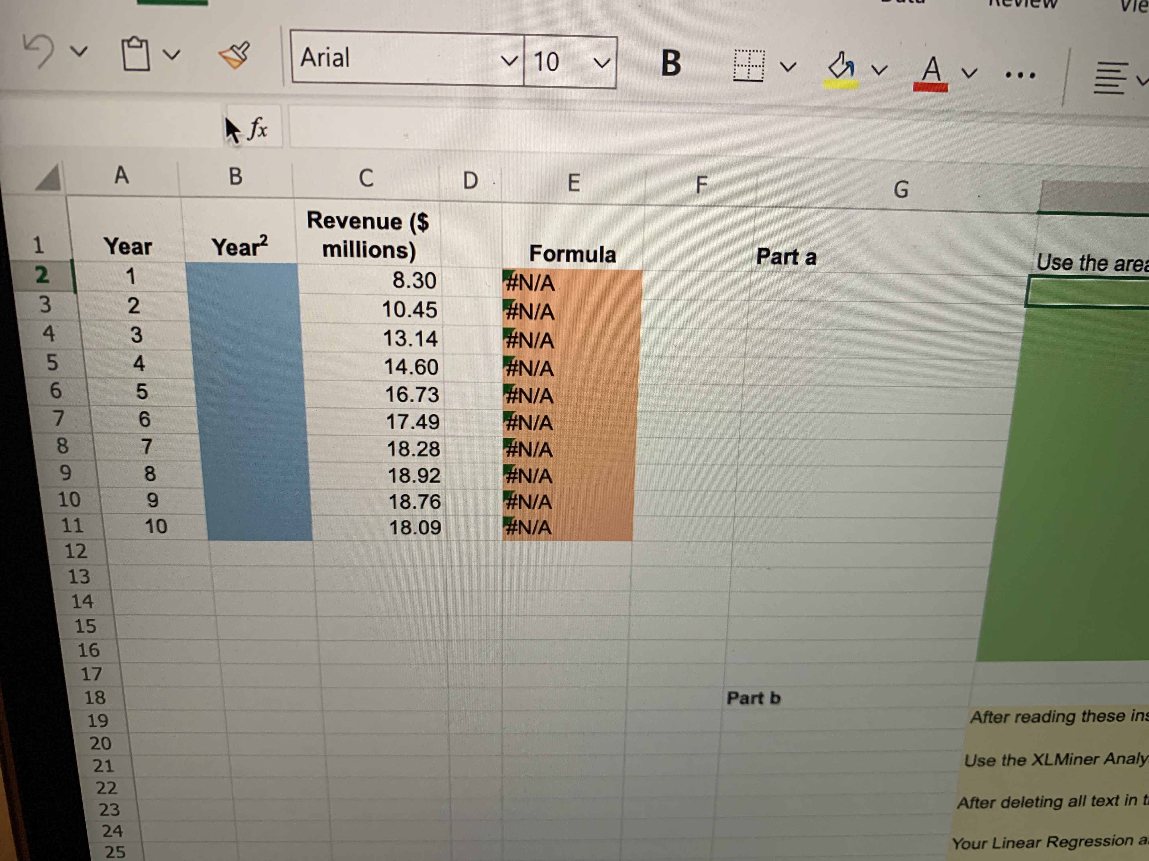  V Arial V 10 B V My Av... E fx A