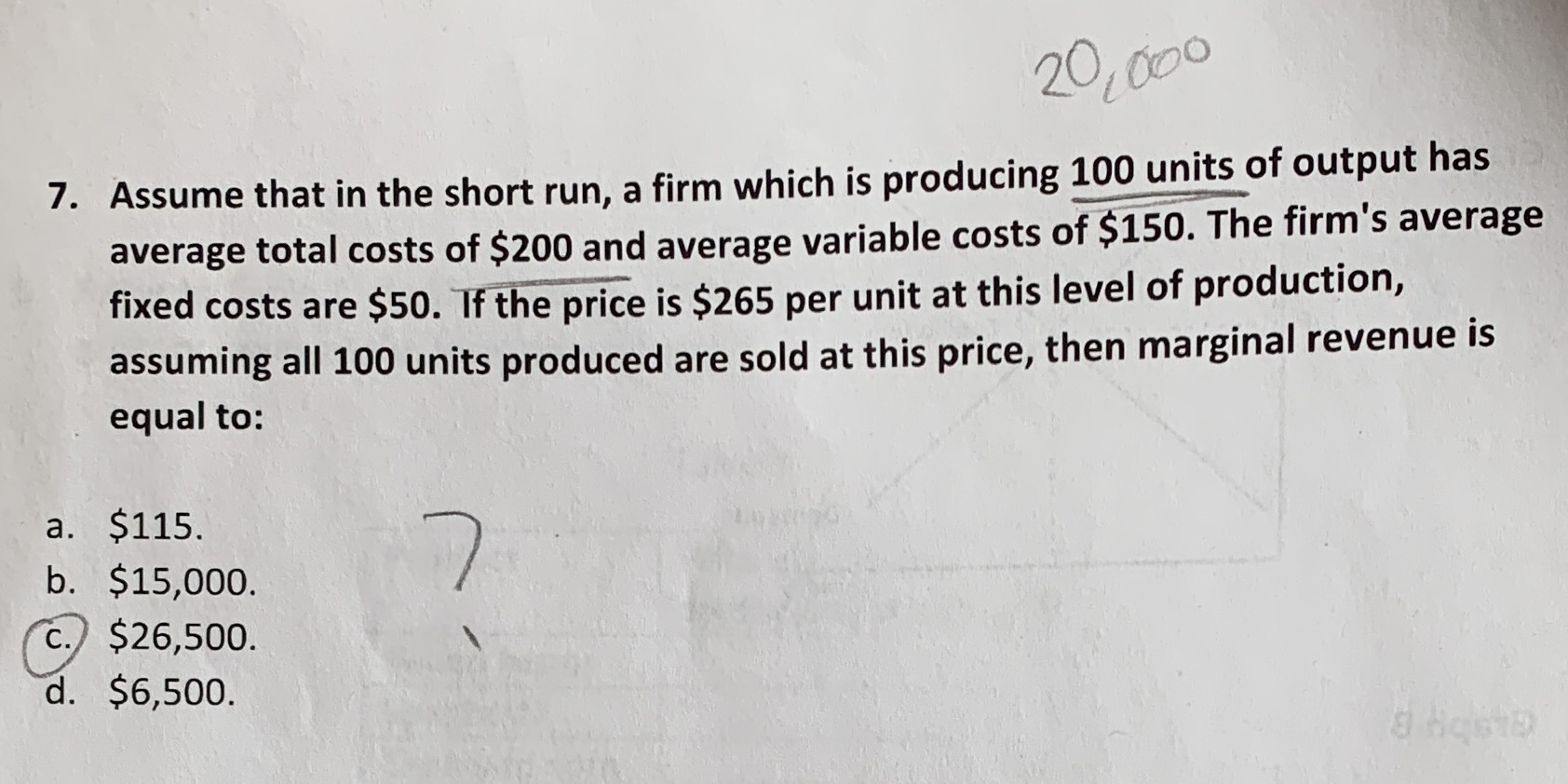 How to solve the problem with details please 20 1000 7. Assume