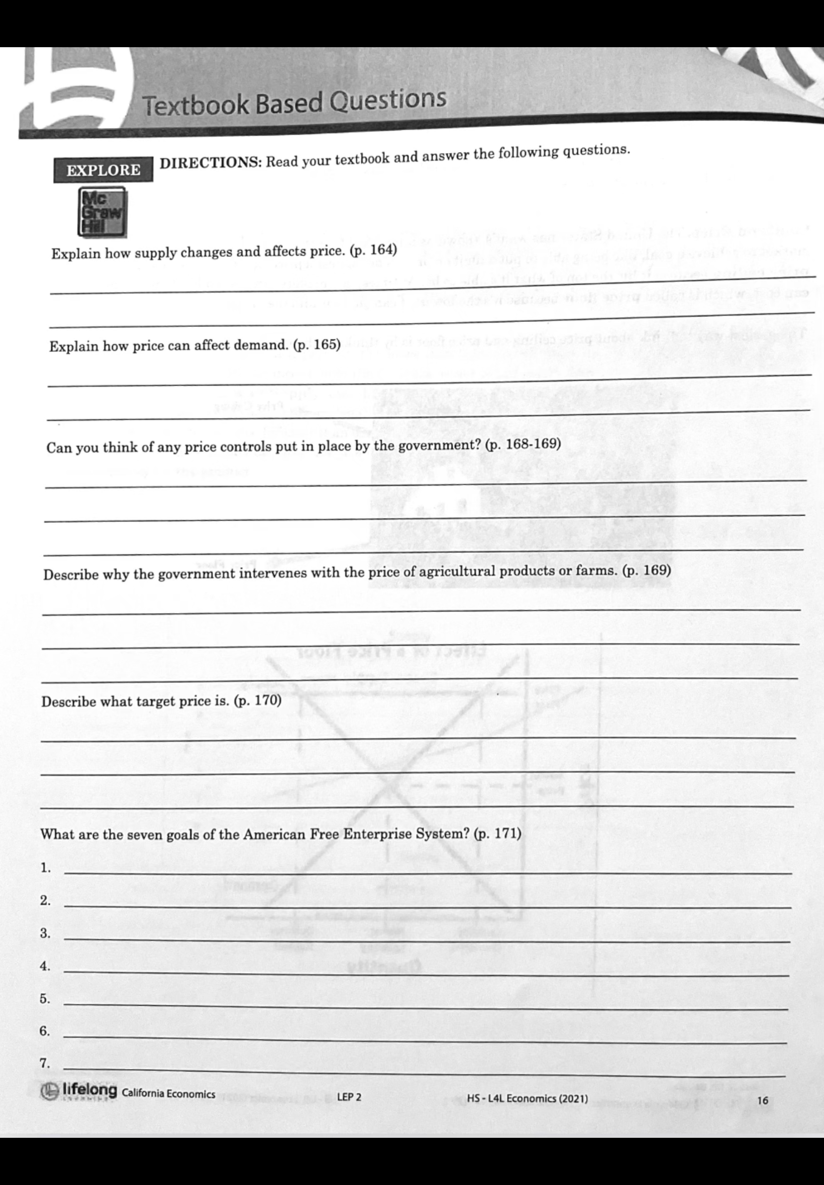 4. In 4-5 sentences explain how supply, demand, and the use of