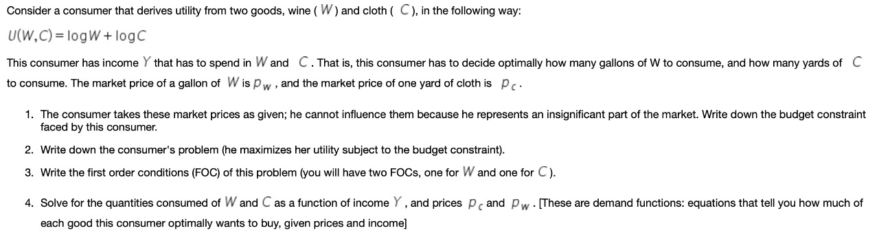 mpresent their preference? . a. U(W. F) = 2W + F .
