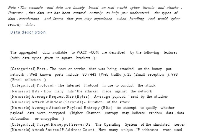  Note : The scenario and data are loosely based on real