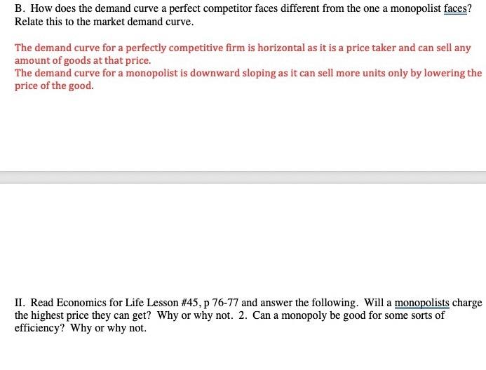 where a monopolist would produce, the gain in producer surplus compared to