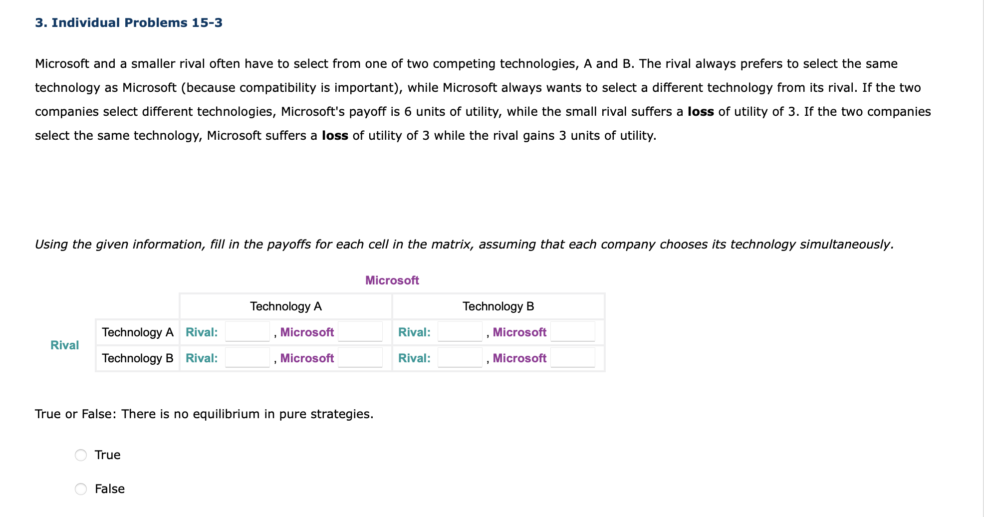 Microsoft and a smaller rival often have to select from one of