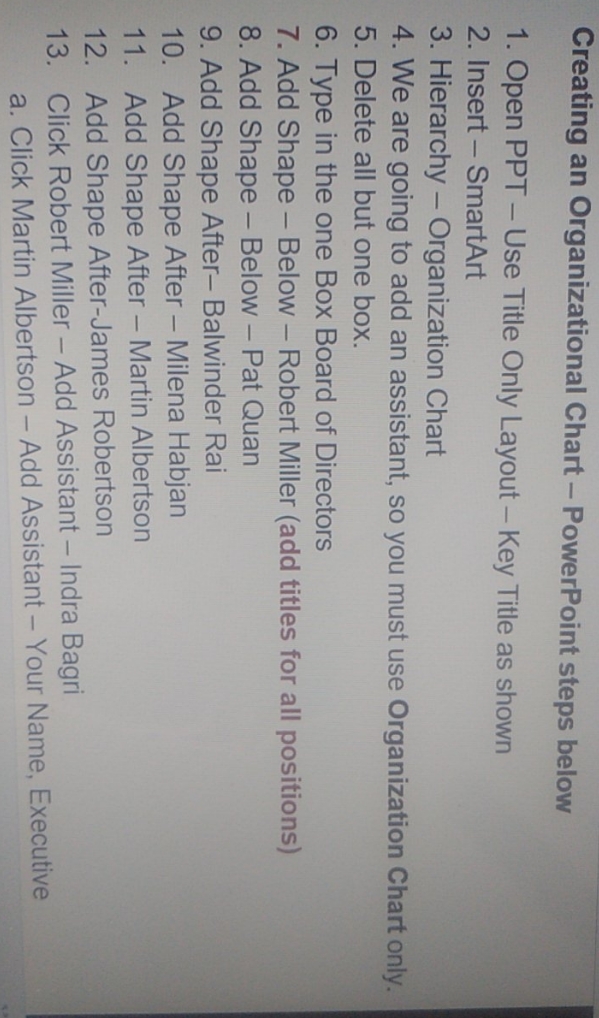 14. Click your name- Add shape below- Guy Beauchamp. 15. Add shape