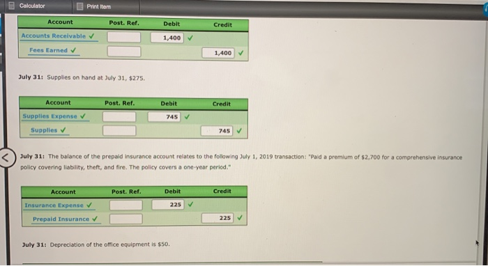 31, 2019 is as follows: PS Music Unadjusted Trial Balance July 31,