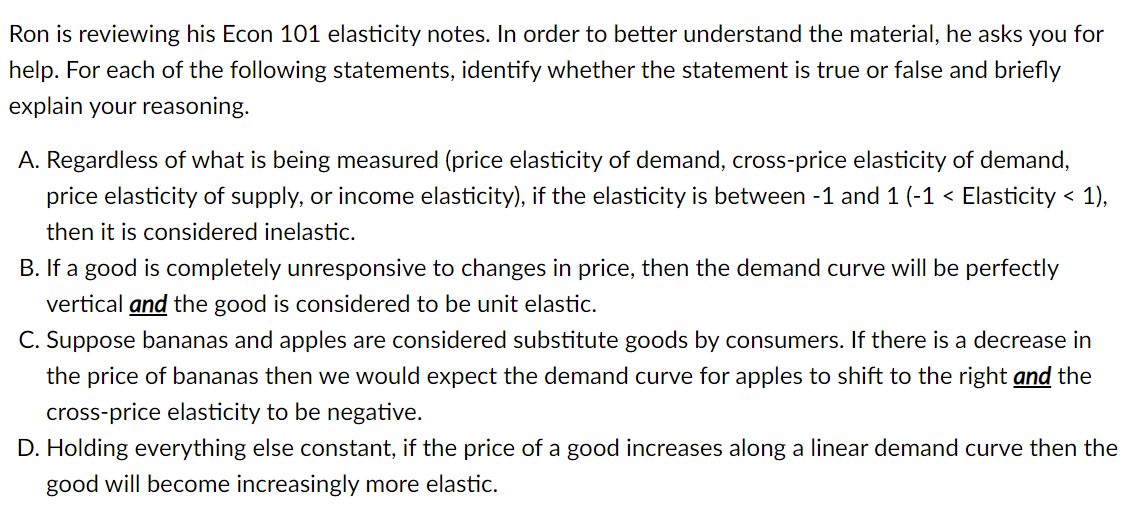 Hi, can someone help me with this please. Ron is reviewing his