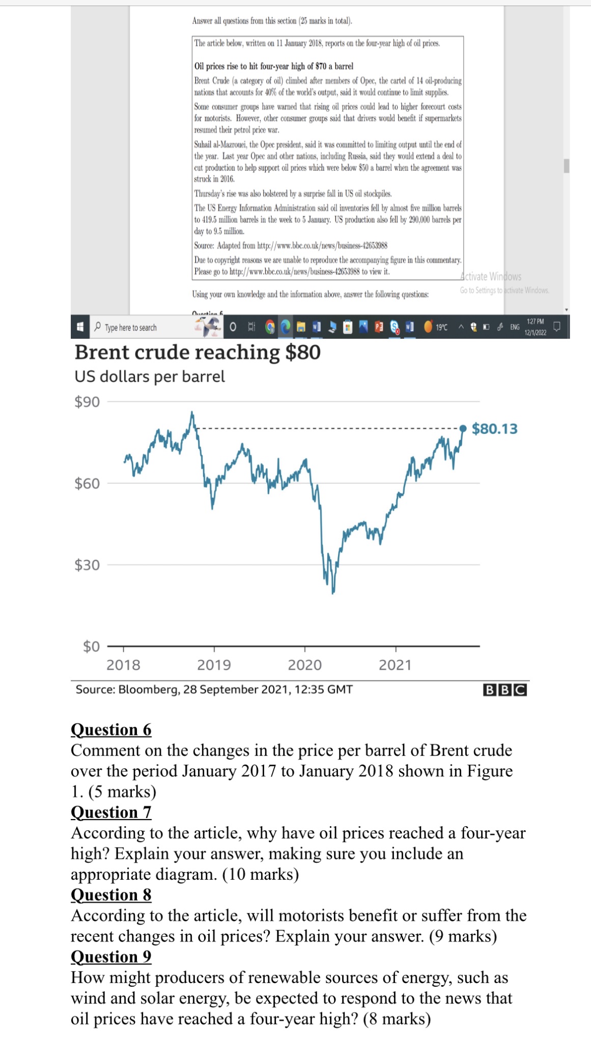 Helpp Answer all questions from this section (25 marks in total). The
