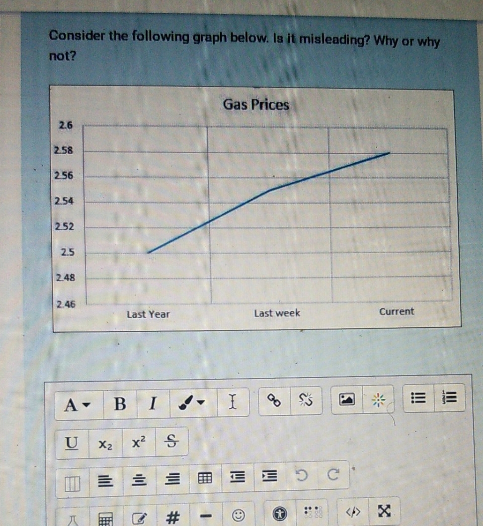 how to answer this question Consider the following graph below. Is it