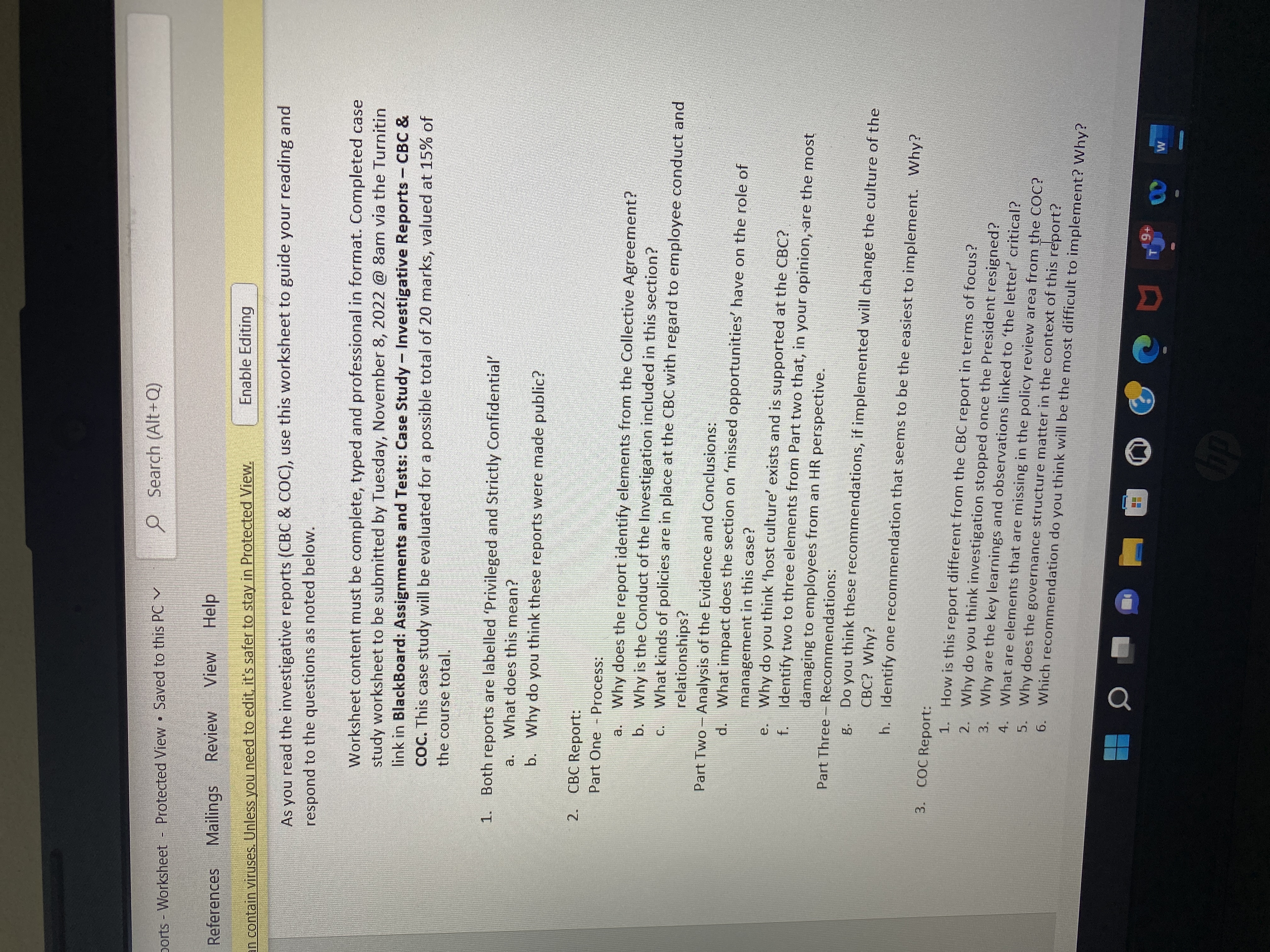 Search (Alt+Q) ports - Worksheet - Protected View . Saved to