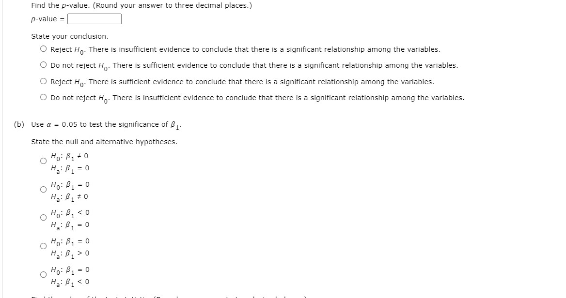 to test the hypotheses Hzl : s2 = 0 H3131 andfor 32