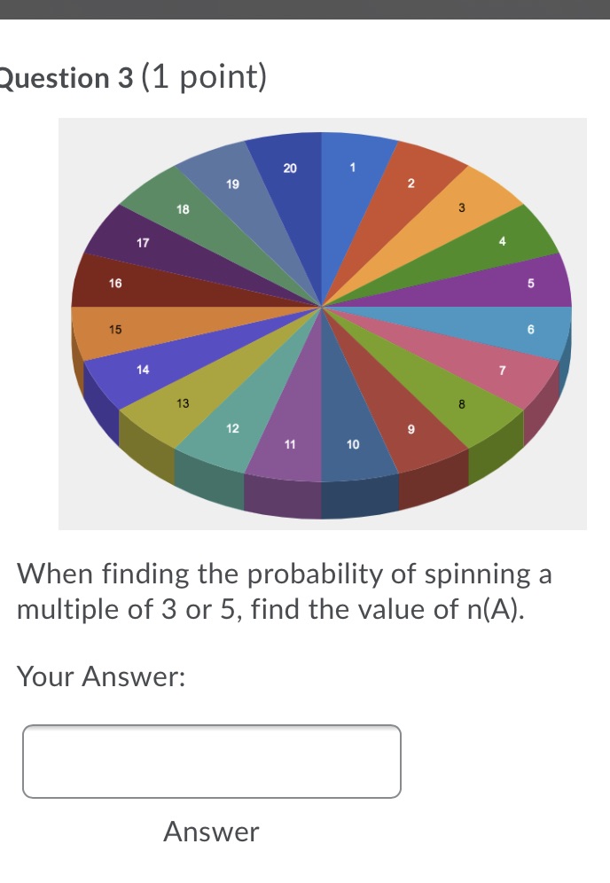 Please help solve Question 3 (1 point) 20 19 2 18 3