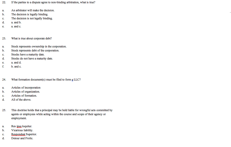 Please answer the 10 questions and explain your answer 22. If the