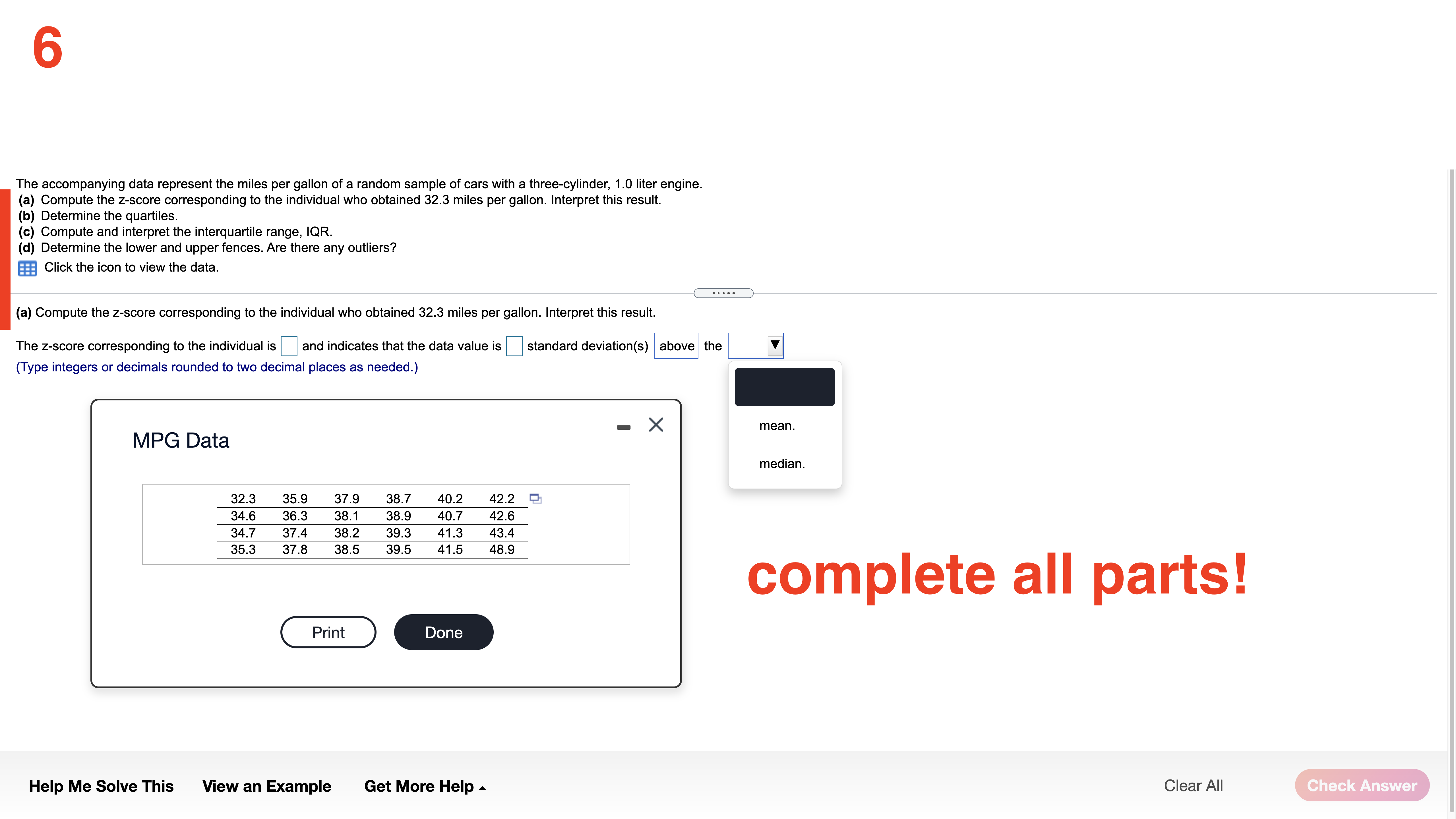 simple random sample of 48 M&M plain candies. Determine the shape of
