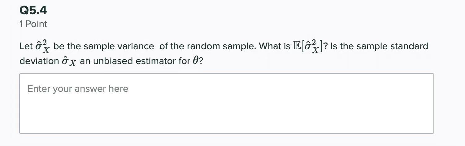 please help me solve the question Q5.4 1 Point Let of be