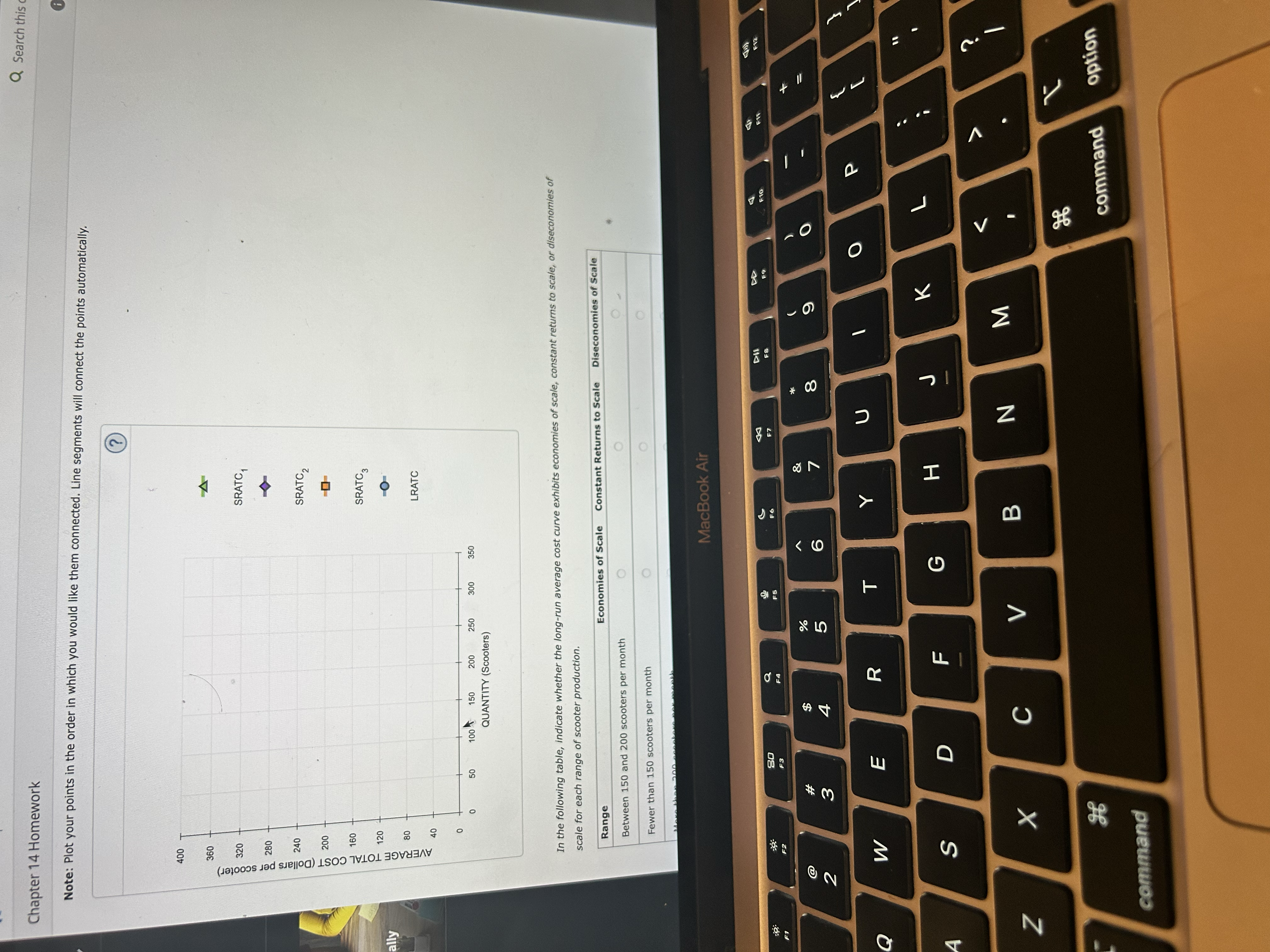 250 300 350 QUANTITY (Scooters) eally In the following table, indicate whether