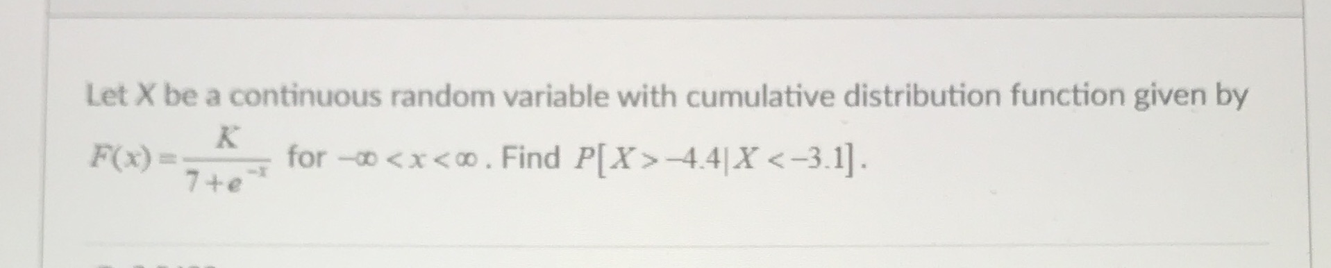 This is a probability question from Math 370 Let X be a
