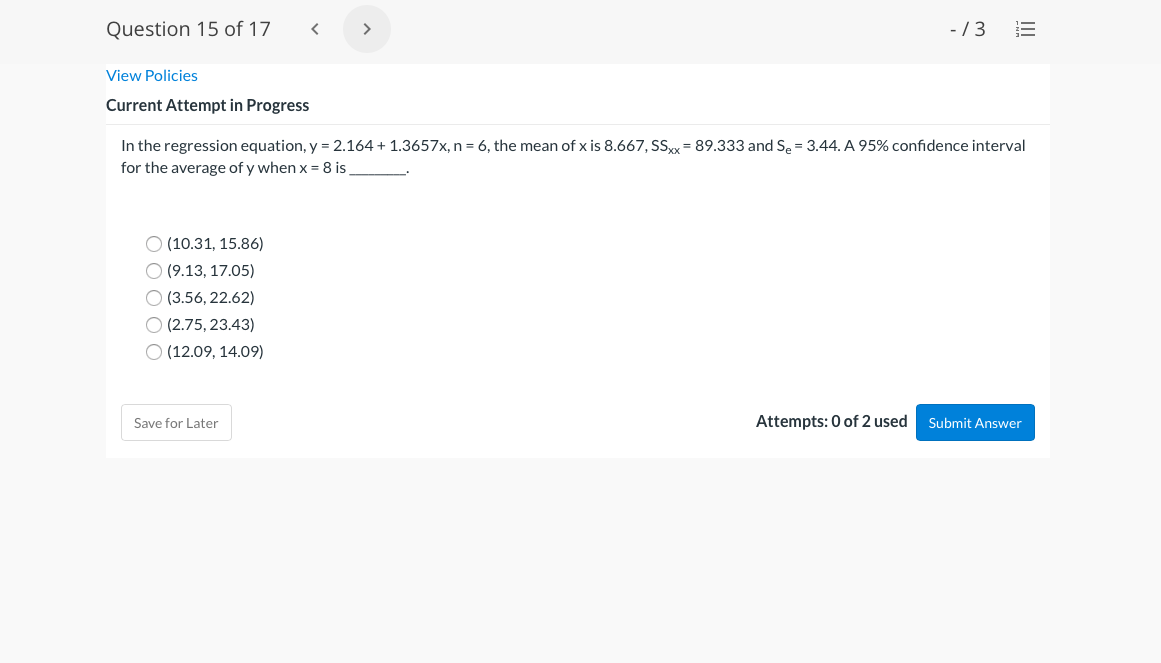 = 6? Q. 4.50 0. 36 O. 43.40 0. 57.00 (N. 30