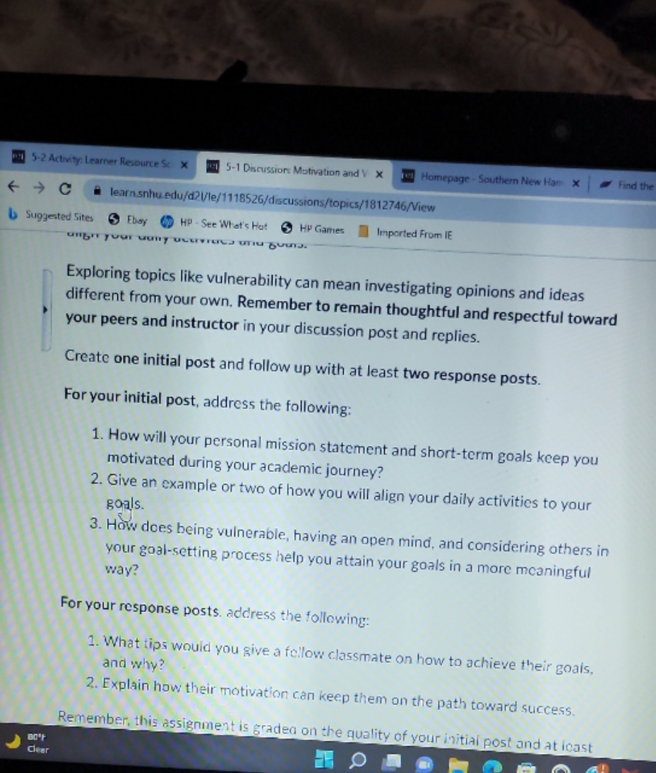 motivation and vulnerability 1 5-2 Activity: Learner Resource Sc X 1 5-1