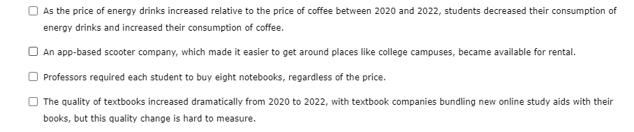 annual purchases made by atypical undergradute. The following table contains information on