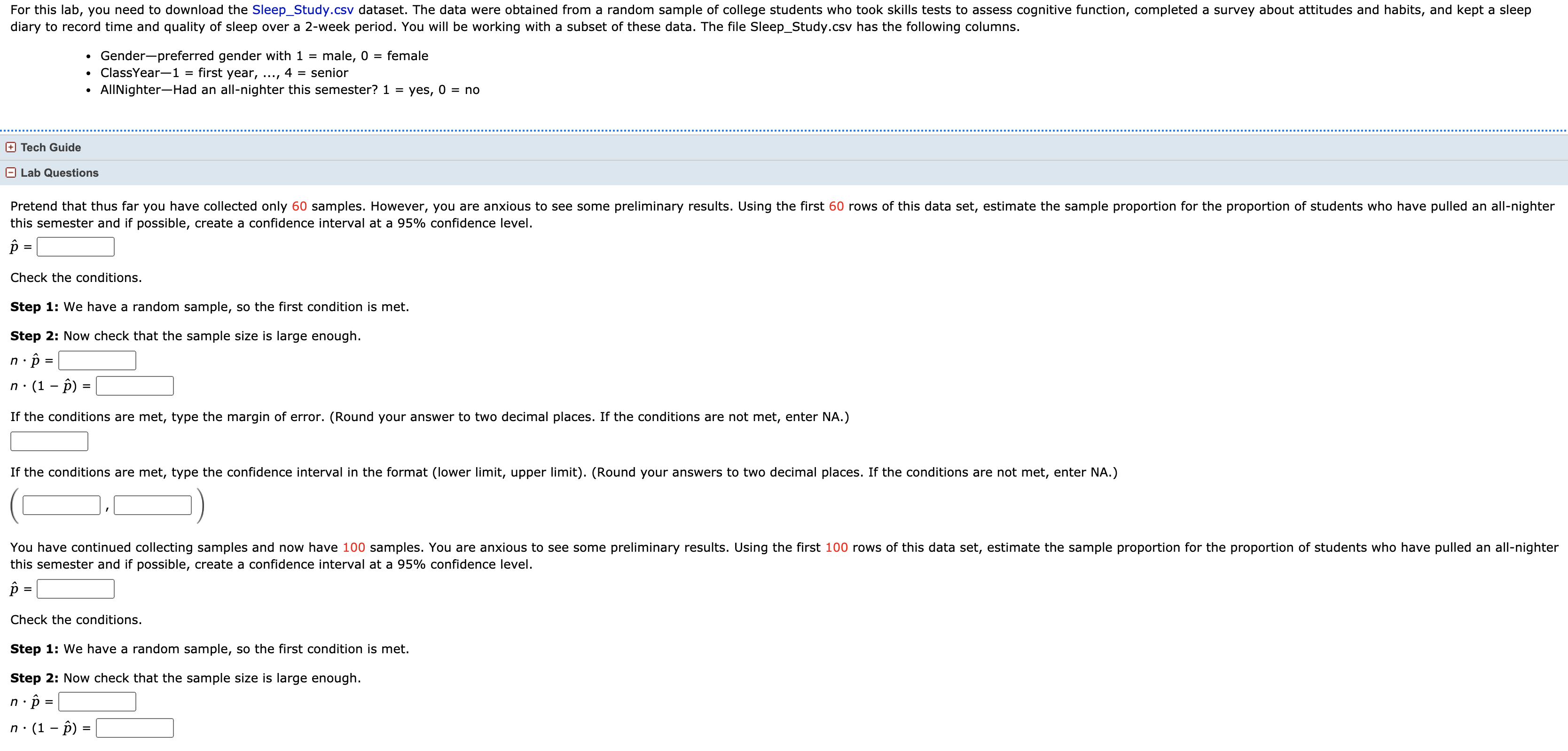 For this lab, you need to download the Sleep_Study.csv dataset. The