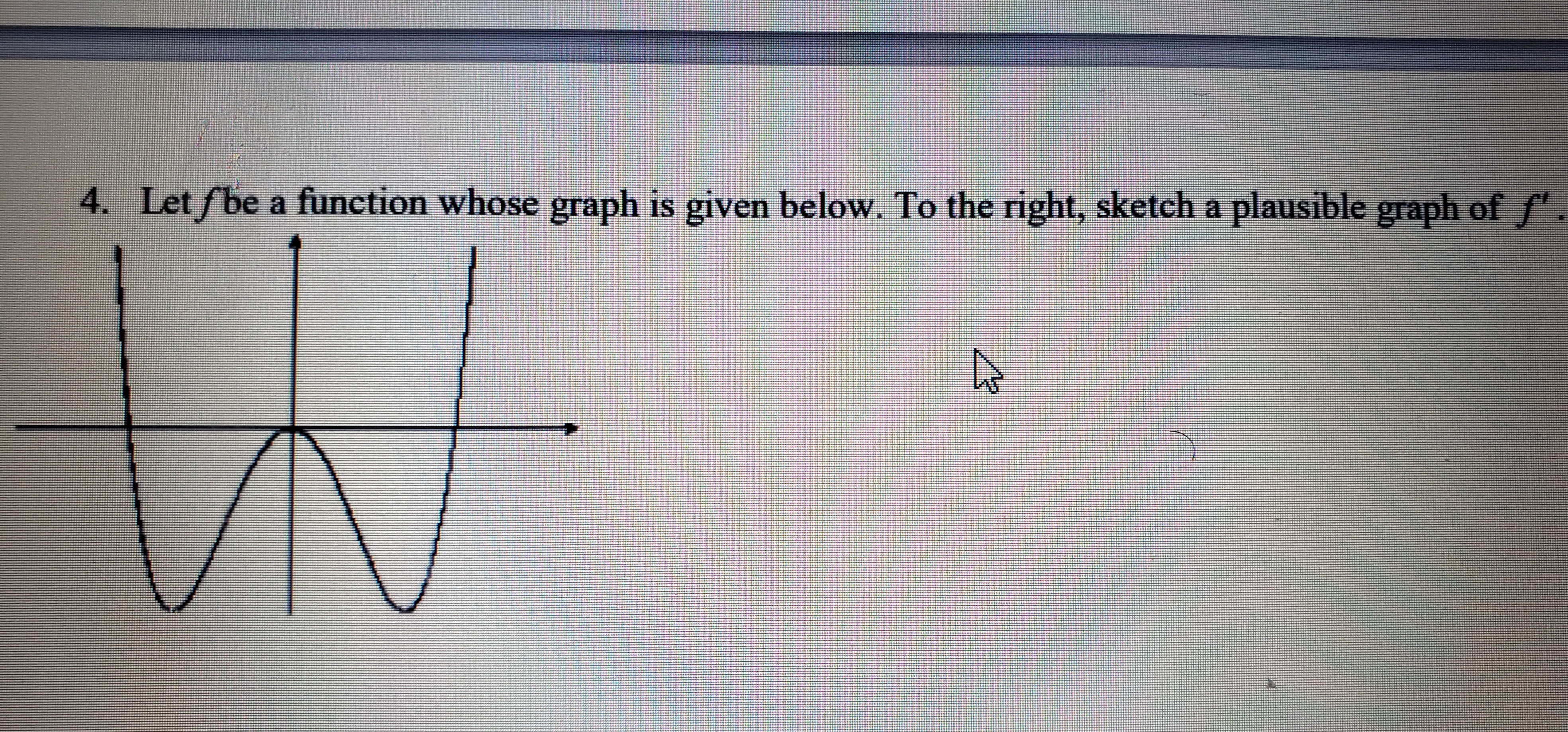 4. Let f be a function whose graph is given below.