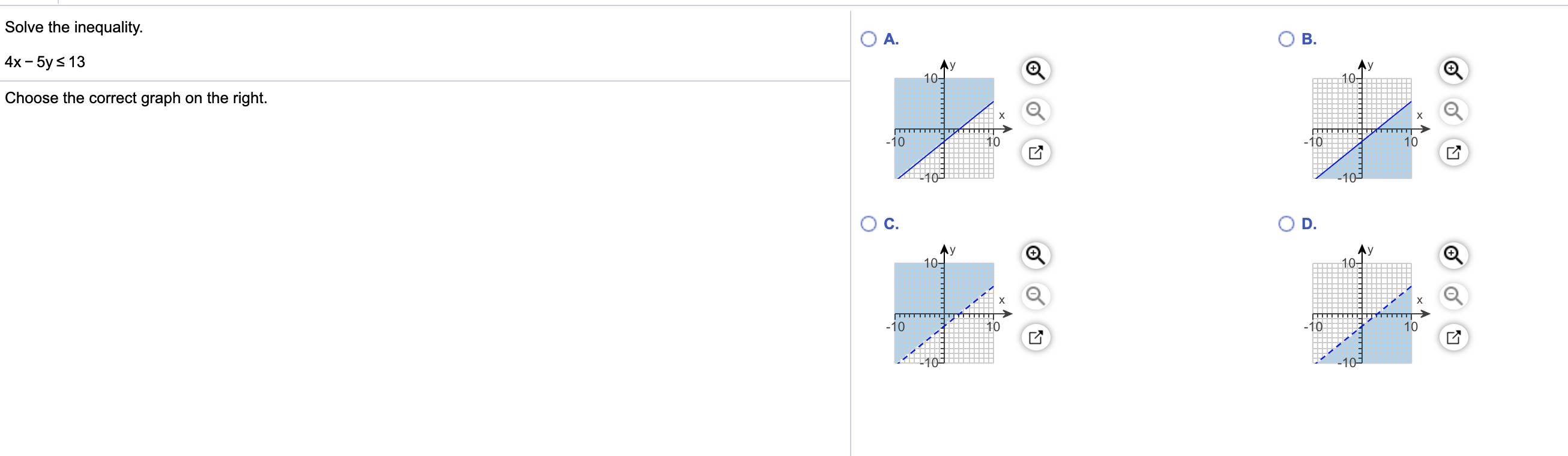 2y s8 3x + 2y s 16 x21 yz1 Choose the correct