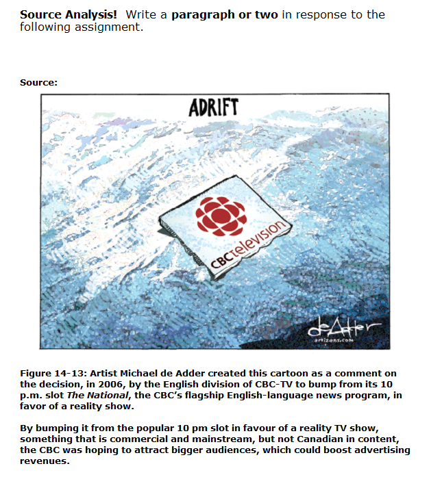  Source Analysis! Write a paragraph or two in response to the