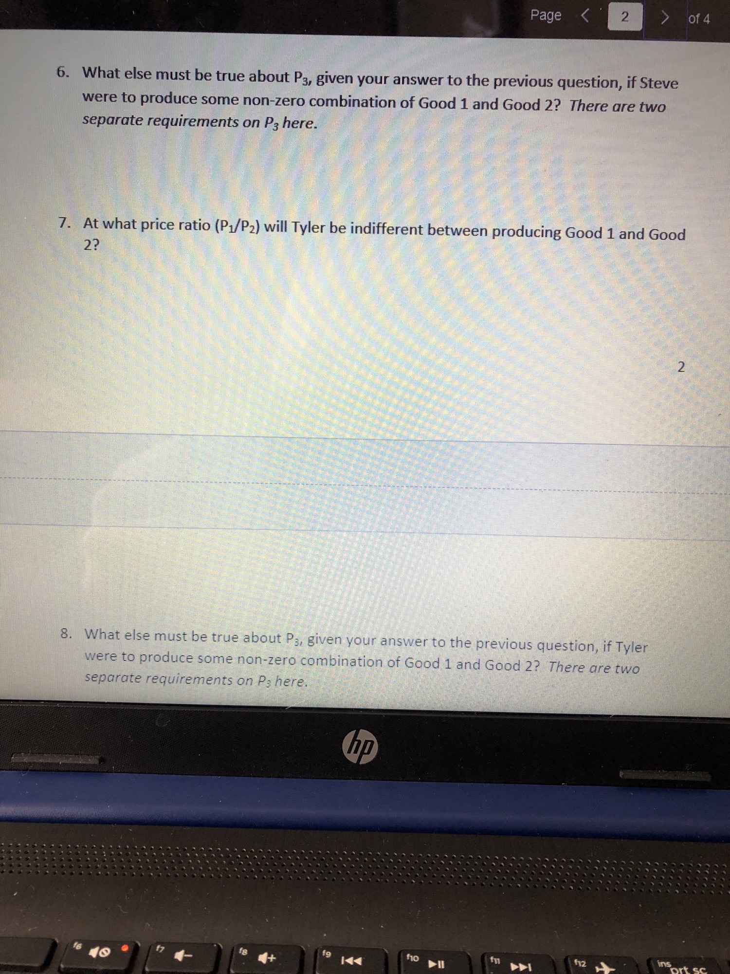 to 4 people and 3 goods. Each individual producer still chooses the
