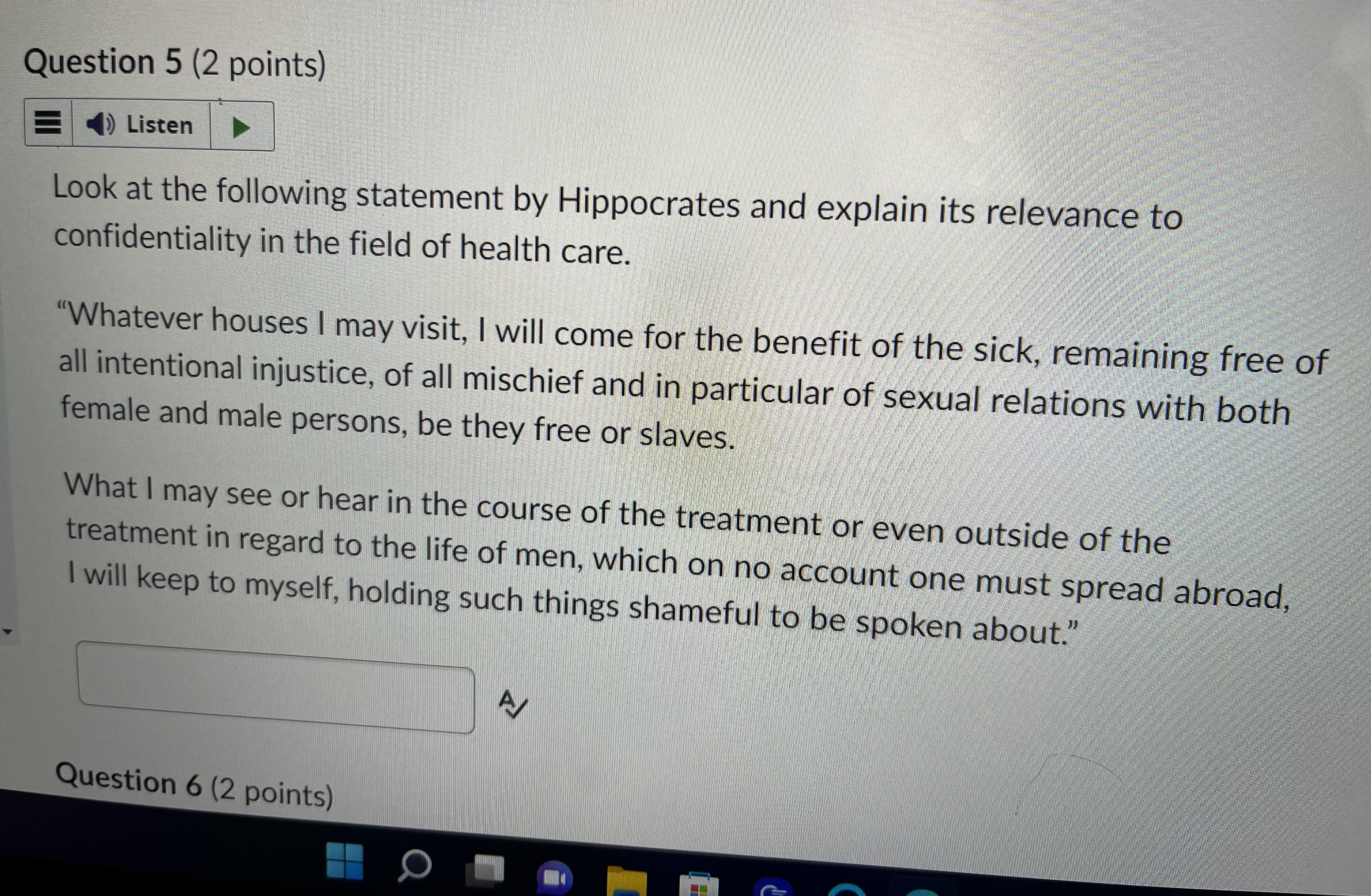 age of his brother, the patient is now concerned about getting (or