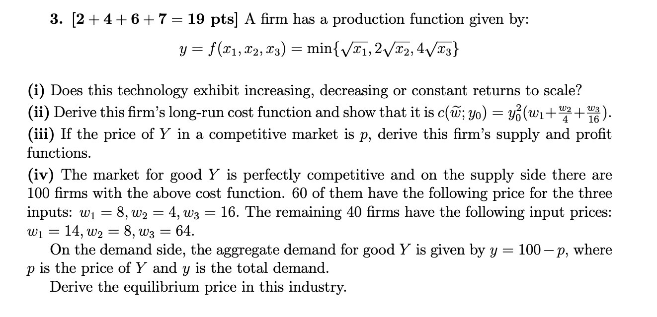  3. [2 + 4 + 6 + 7 = 19 pts]