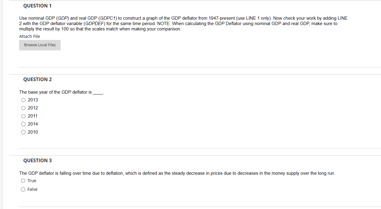 Can someone help solve the questions below using the link providedhttps://fred.stlouisfed.org/ QUESTION