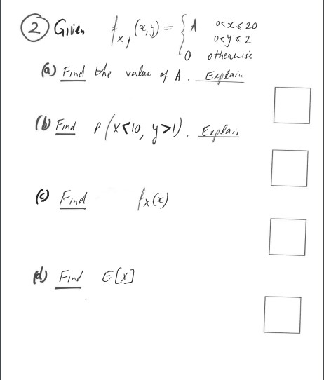 Please help !! 2 Given OCX $ 20 otherwise ( @) Find