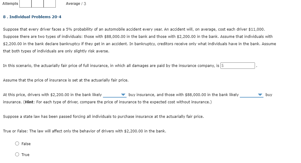  Attem pls I I Average 3 3 B . Individual Problems