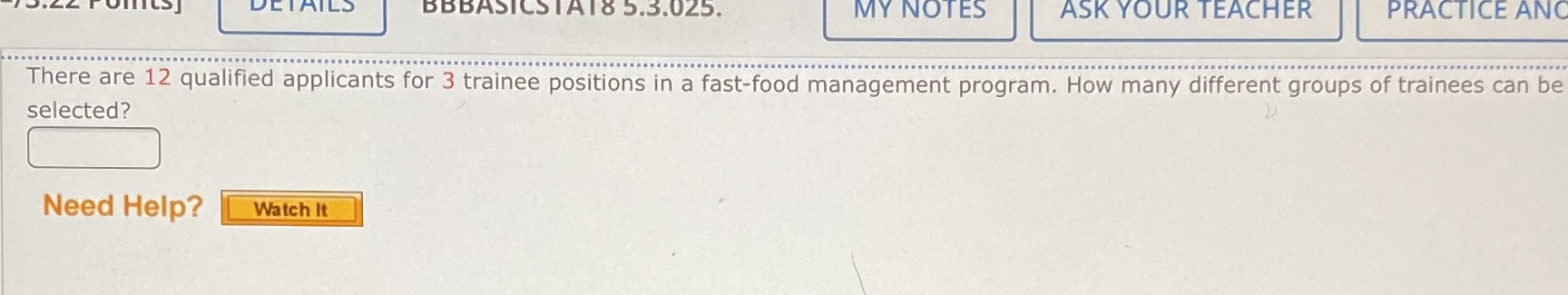 ILS BBBASICSTA18 5.3.025. MY NOTES ASK YOUR TEACHER PRACTICE ANO There
