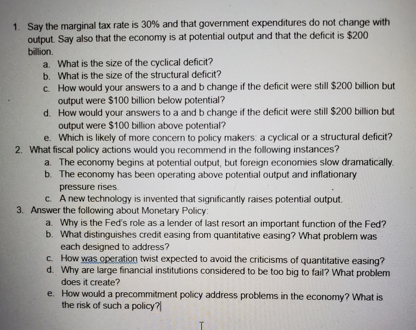 i need help. please help 1. Say the marginal tax rate is